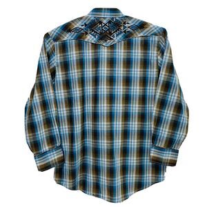 ROPER Embroidered Shirt Aztec Western Rodeo Pearl Snap Smile Pocket Mens Sz 3XL